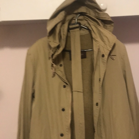 Khaki Kelvin Cline trench coat 51” - Picture 3 of 8